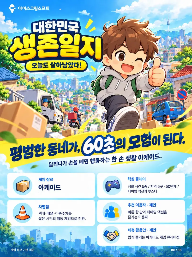「대한민국 생존일지」 한 장 소개서