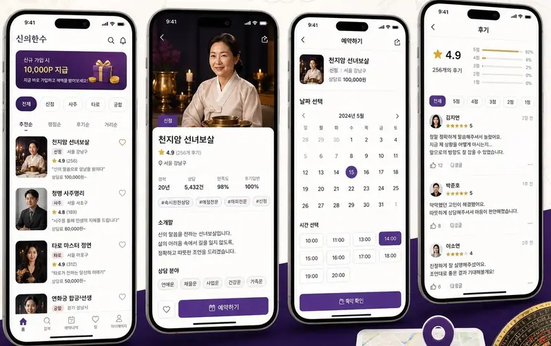점술 상담 예약 플랫폼 「신의한수」 화면 2