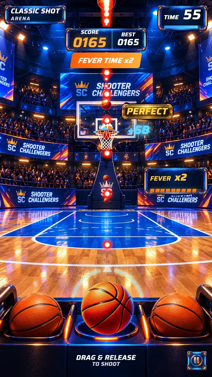 3D arcade basketball “Shooter Challengers” — screen 2