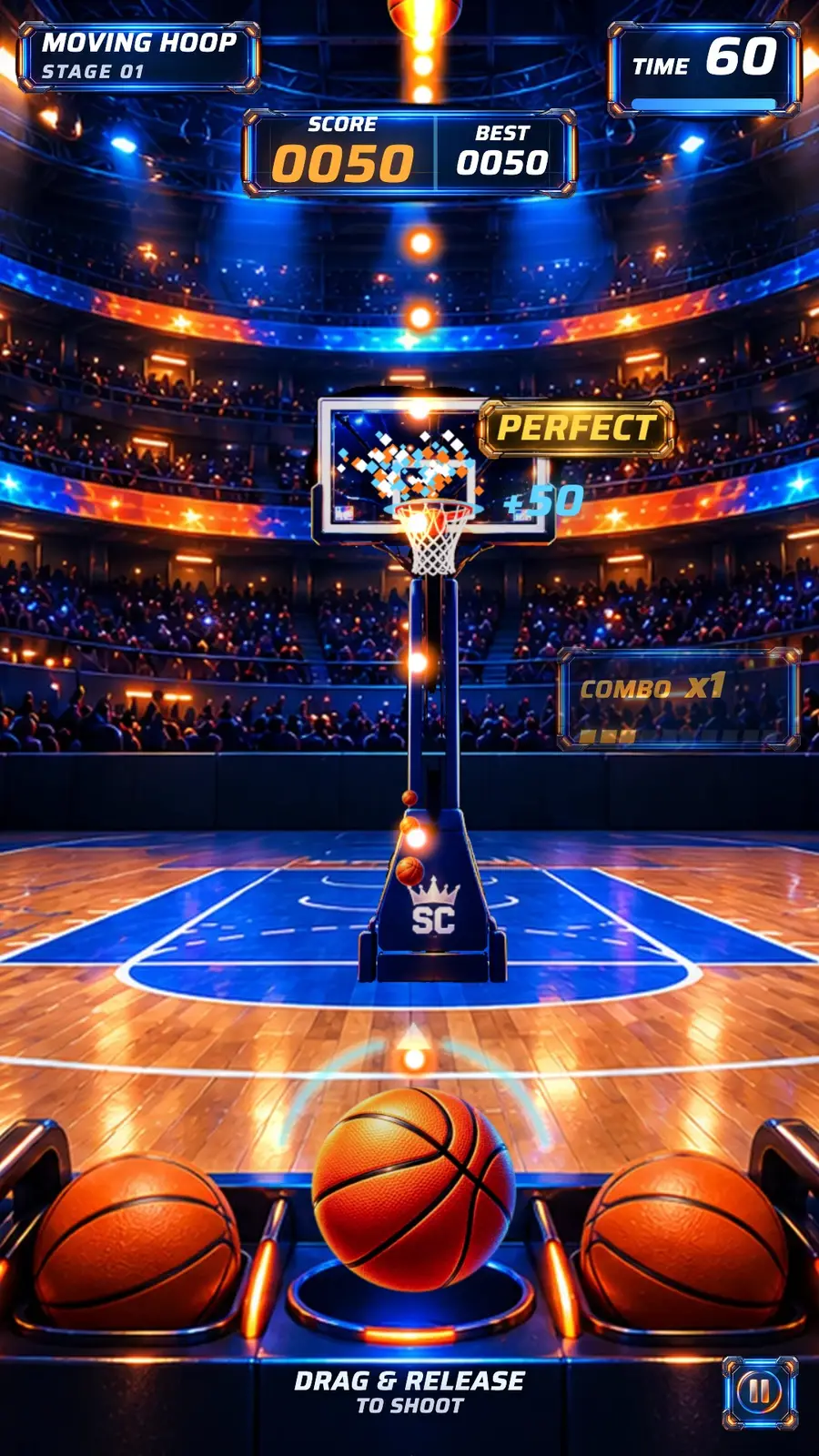 3D arcade basketball “Shooter Challengers” — screen 3